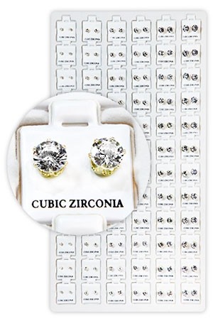 Magic Gold Cubic Zirconia [Silver Square 72 pair]#ERJ98911-pk