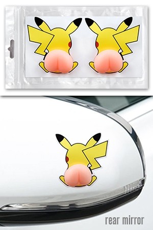 [#CDSToy1] Car Door Deco Protector Sticker Toy-Pikachu -pc