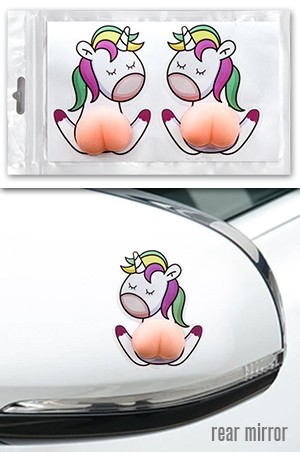 [#CDSToy4] Car Door Deco Protector Sticker Toy-Unicorn -pc