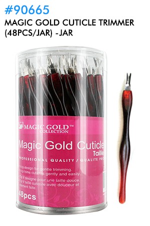 Magic Gold Cuticle Trimmer #90665 (48 pcs/jar) -Jar