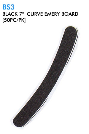 [#BS3] Black 7" Curve Emery Board (50pc/pk)