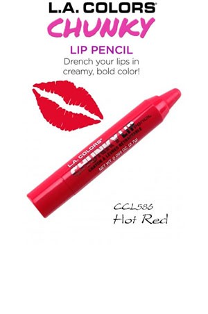 L.A. Colors Chunky Lip Pencil #CCL586 Hot Red