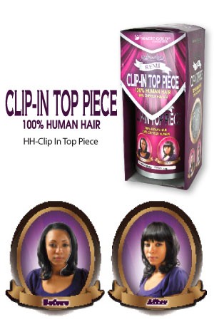 100% Human Hair  Clip-In Top Piece