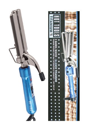 [Hot Tools] Blue Ice Titanium 3 Barrel Waver #HTBL1175CN