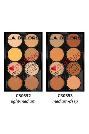 [L.A.Colors] I ❤ Makeup Complete Contour Palette 8 Shade Set -pc