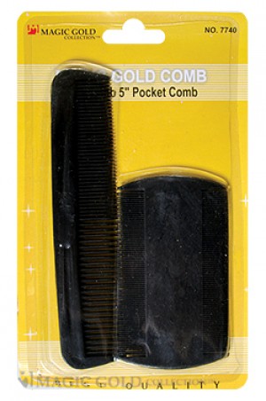 [Magic Gold-#7740] Fine Comb w/ 5" Pocket Comb -dz