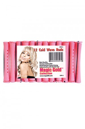 Magic Gold Cold Wave Rods [Long 6/16" Pink] #CWR-6 -dz