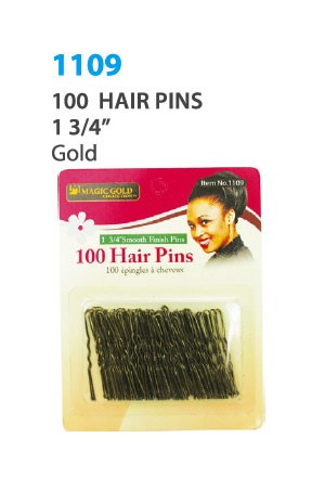 [#1109] Magic Gold Hair Pins 1 3/4" (Gold) -dz