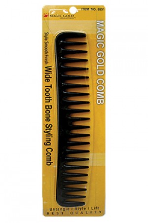 [Magic Gold] Wide Tooth Bone Styling Comb #5531 -dz