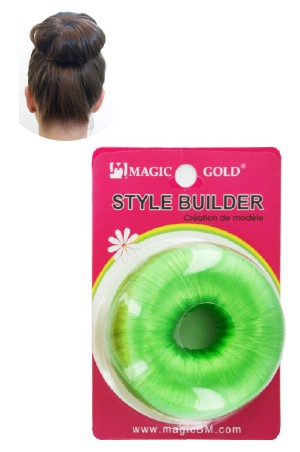 [Magic Gold-#4883] Style Builder (Donut Bun Style) Green -pc