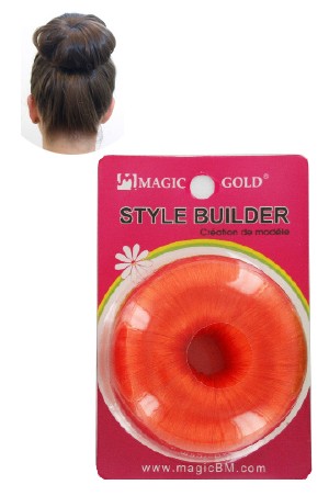 [Magic Gold-#4886] Style Builder (Donut Bun Style) Orange -pc