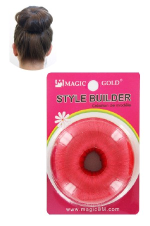 [Magic Gold-#4887] Style Builder (Donut Bun Style) Red -pc