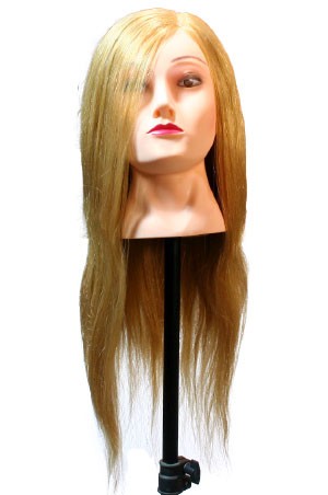 [#M-2021M2] Practice Mannequie Mixed Human Hair/Synthetic #Blond (20~22") -pc