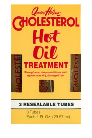 [Queen Helene-box#53] Cholesterol Hot Oil Treatment (1 oz, 3 Resealable Tubes)