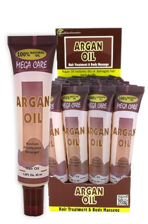 [Sunflower-box#17] Mega Tube Hair Oil (1.5oz/24pc/ds)-Argan