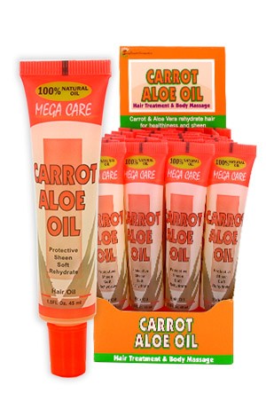 [Sunflower-box#21] Mega Tube Hair Oil (1.5oz/24pc/ds)-Aloe&Carrot