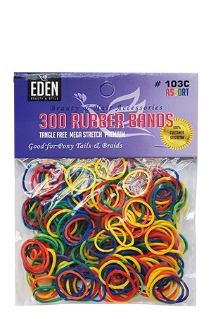 [EDEN #103C] 300 Rubber Bands -Asst -dz 