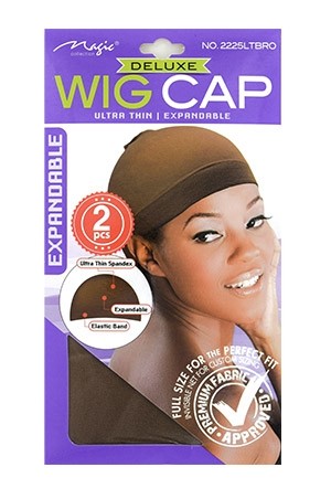 [Magic Collection #2225LTBRO] Deluxe Wig Cap (Light Brown)-dz