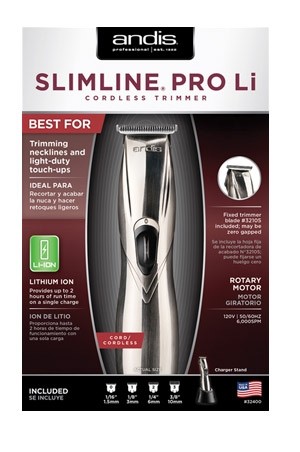 [Andis #32400] Slimline Pro Li Trimmer (Silver)