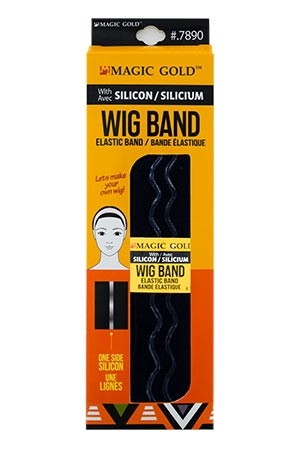 [#7890] Magic Gold Wig Band One Side Silicon -pc
