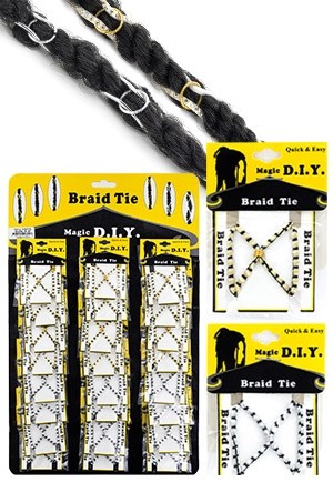 [#YBT5] Beige Braid hair Tie (S) 9" [24/pk] - pk