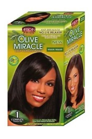 [African Pride-box#72]  Olive Miracle No Lye Relaxer[1Touch/2App]Reg