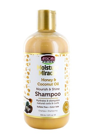 [African Pride-box#74] Moist Miracle Honey & Coconut  Shampoo (12 oz)