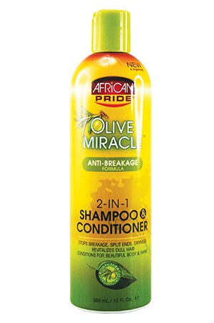 [African Pride-box#35] Olive Miracle 2in1 Shampoo&Conditioner(12oz)