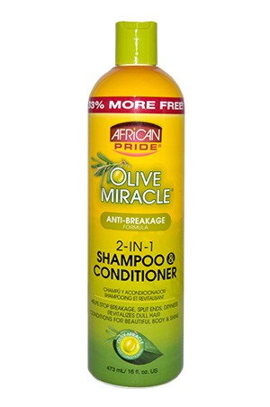 [African Pride-box#35B] Olive Miracle 2in1 Shamp&Conditioner(16oz)