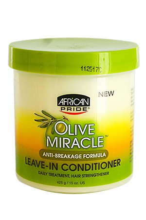 [African Pride-box#38] Olive Miracle Leave-In Conditioner-Jar(15oz)
