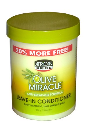 [African Pride-box#38B] Olive Miracle Leave-In ConditionerJar(18oz)