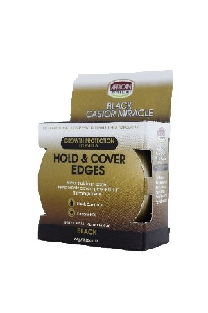 [African Pride-box#81] BCM Hold & Cover Edges - Black (2.25oz)