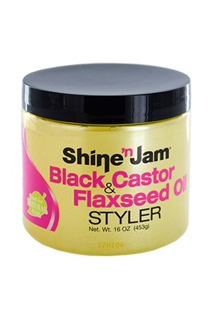 [Ampro-box#43] Shine n Jam - Black & Castor Flaxseed Oil (16 oz)