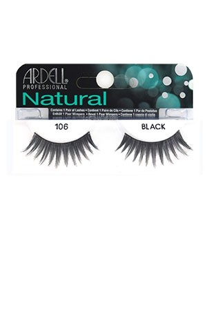 [Ardell] Natural Eyelashes #106 (Black)