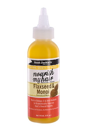 [Aunt Jackie's-box#26] Natural Growth Oil-Flaxseed&Monoi (4oz)