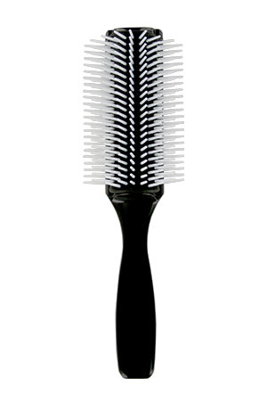 [LIZ] 9 Row Silicone Style Brush Black White Bristle #BR6150 -pc