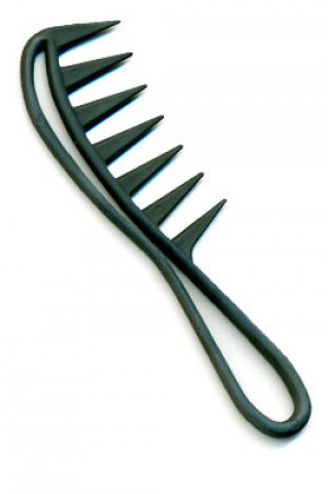 [#ABC-75539] Carbon fiber 7.5" Wide Tooth Handle Comb
