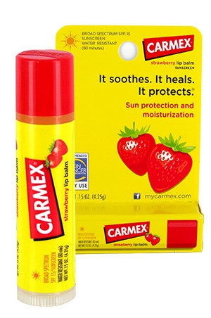 [Carmex-box#5] Stick Lip Balm Strawberry (0.15oz, 12pc/box) 