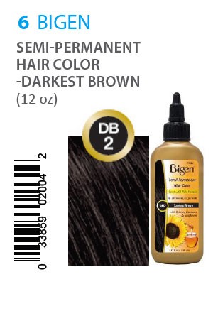 [Bigen-box#6] Semi-Permanent Hair Color #DB2 Darkest Brown