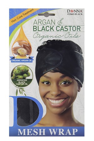 [Donna-#22662] Black Castor Mash Wrap- Black -dz