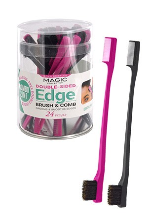 [Magic-#EDGE01JAR] Edges Brush 2-In-1 (24/jar) -Jar