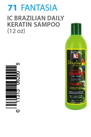 [Fantasia-box#71] IC Brazilian Hair Oil Daily Shampoo (12oz)
