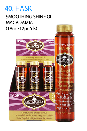 [Hask-box#40] Smoothing Shine Oil-Macadamia (18ml/12pc/ds)