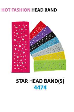 MGC Plain Head Band [Star] #4474 Asst -dz