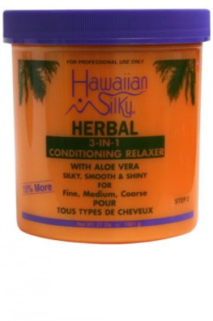 [Hawaiian Silky-box#30] Herbal 3-in-1 Relaxer Jar (37oz) - 15% Bonus