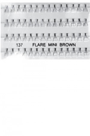 Magic Gold I-Lashes 100% Human Hair #137 Flare Mini Brown
