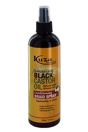[Kuza-box#45] Black Castor Oil Conditioniing Braid Spray (12 oz)