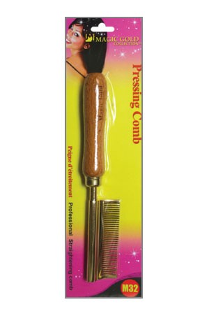 Magic Gold Pressing Comb #M32 Curved Teeth