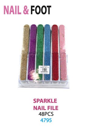 Magic Gold Sparkle Nail File #4795-Display(48pcs)