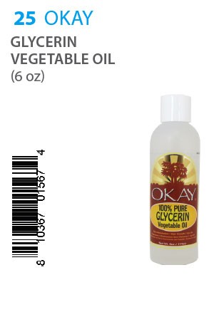 [Okay-box#25] Glycerin Vegetable Oil (6oz)